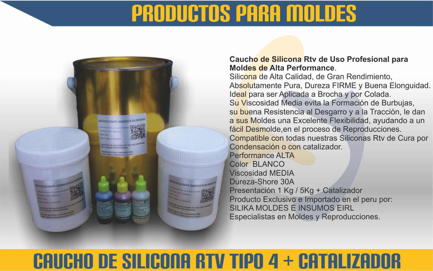 💢 Caucho Silicona RTV para MOLDES 1 Kg - Silikart Insumos